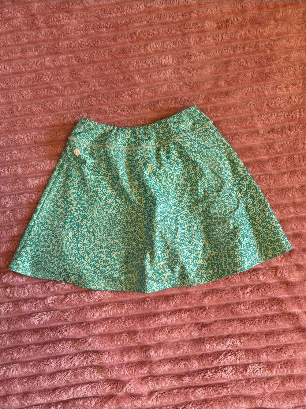Funky aqua circle mini skirt